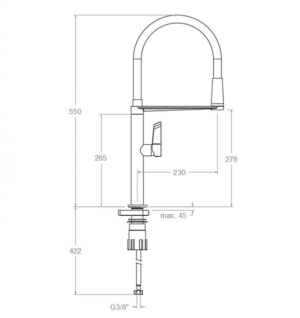 Διαστάσεις βρύσης Ramon Soler 388801MCNM