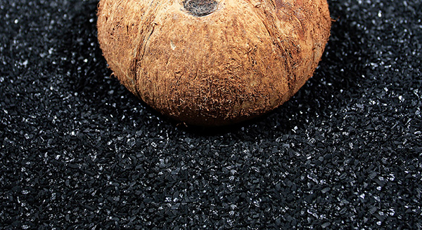 carbono de cáscara de coco