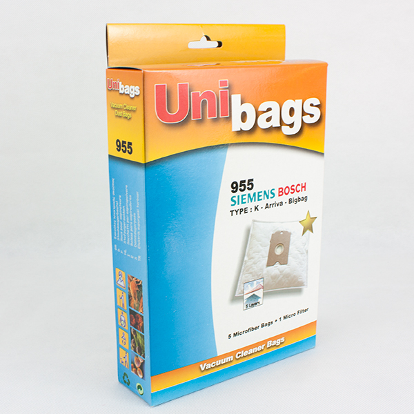 Bolsas de aspiradoras BOSCH, SIEMENS, EASYCLEAN, HQ. Unibags 955D