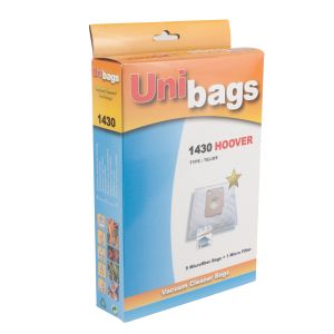 Bolsas de tela para aspiradoras HOOVER, ROHNSON, ARIA, AUDIO. Unibags 1430D