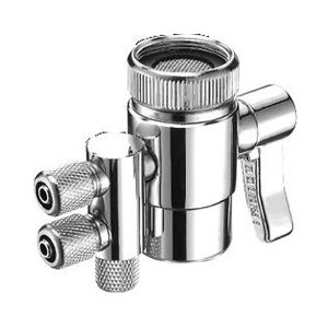 Double water filter Diverter 1/4