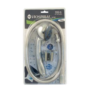 Flexo de ducha con alcachofas de ducha de 2 funciones y soporte - Viospiral 00-555-S