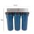 Filtro de agua triple PRIMATO BLUE GRSKGUC3GB14 con grifo de lujo y bloques de carbono - Hecho en Estados Unidos
