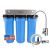 Under-the-sink triple water filter with 2 activated carbons made in the USA Primato USA3GB14