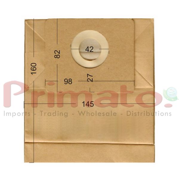 Vacuum Cleaner Paper Bags suitable for HOBBY, CONTINENTAL.  Primato 1215