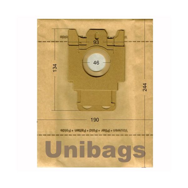 Bolsas de aspiradoras MIELE, ECOCLEAN, HQ, MALAG, SWIRL. Unibags 602