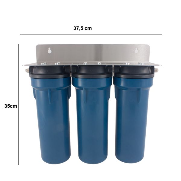 PRIMATO BLUE GRSKGUC3GB14 water filter with deluxe faucet and carbon blocks - made in USA