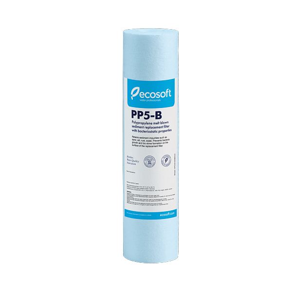 Filtro de agua sólida de 10 "con cinta bacteriostática y polipropileno de 5 μm - ECOSOFT CPV25105BECOEXP