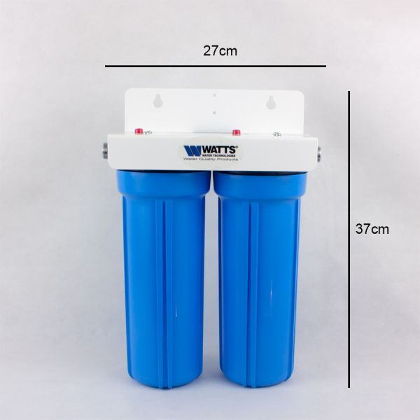 Wasserfilter doppelt untertisch Watts mit Aktivkohle aus USA
