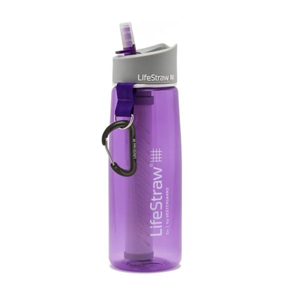 LifeStraw® GO VIOLET 2-stage water filter survival bottle LS11107