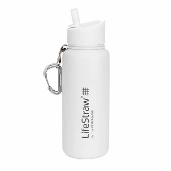 LifeStraw® GO Stainless Steel White 2-stage survival water filter with thermal insulation